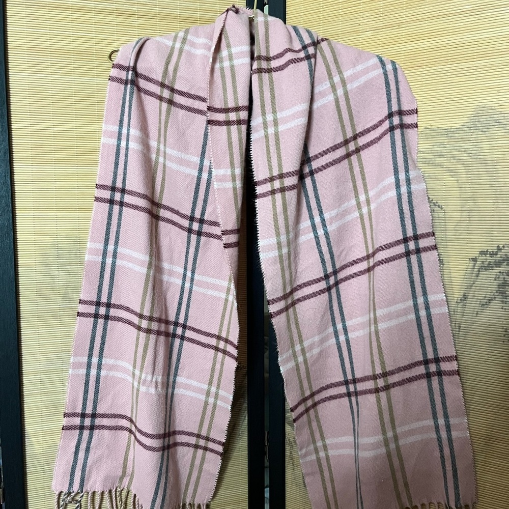 Cejon Pink and Green Plaid Scarf
